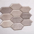 Bronze Antique Mirror Wall Tiles Hexagon Mirror Mosaic Tiles Sheet